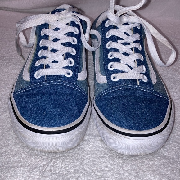 Vans Old Skool 'Denim' Acid Blue Skateboarding Shoes Women Size 6.5 men’s 5 - Picture 4 of 9